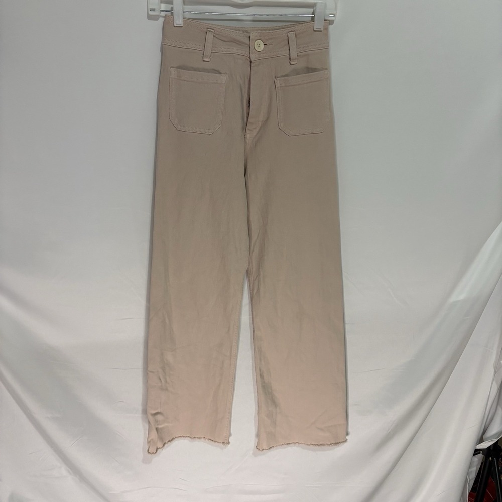 Miou Muse Womens High Rise Wide Leg Jeans Soft Punk Pink Size Small